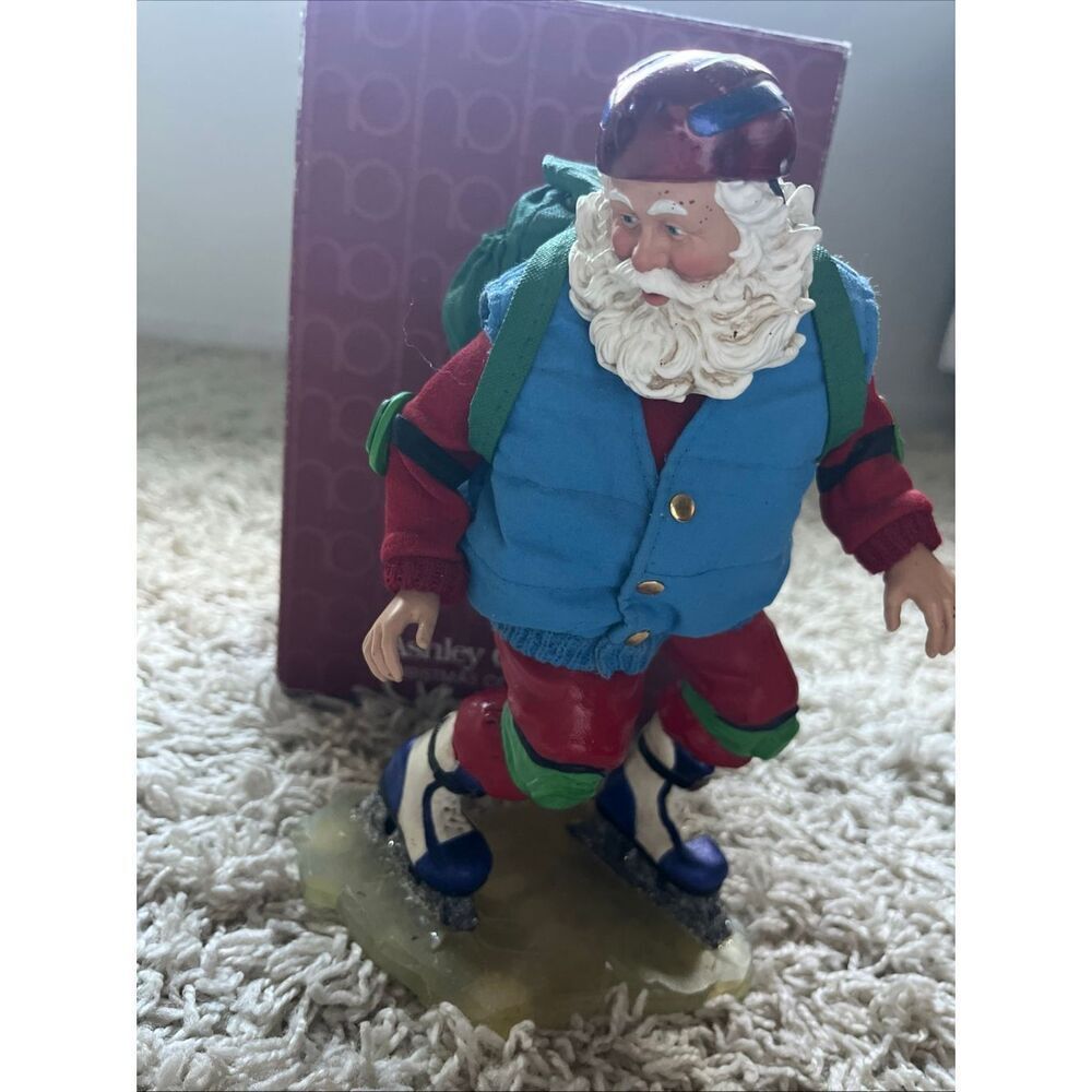 Kurt Adler Fabriche KringleKins Thin Ice Santa Claus With Ice Skates